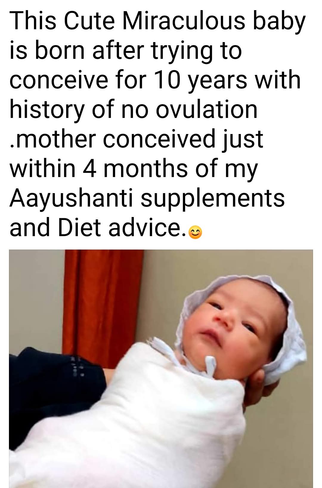 Unovulatory cycle trying for 10 years