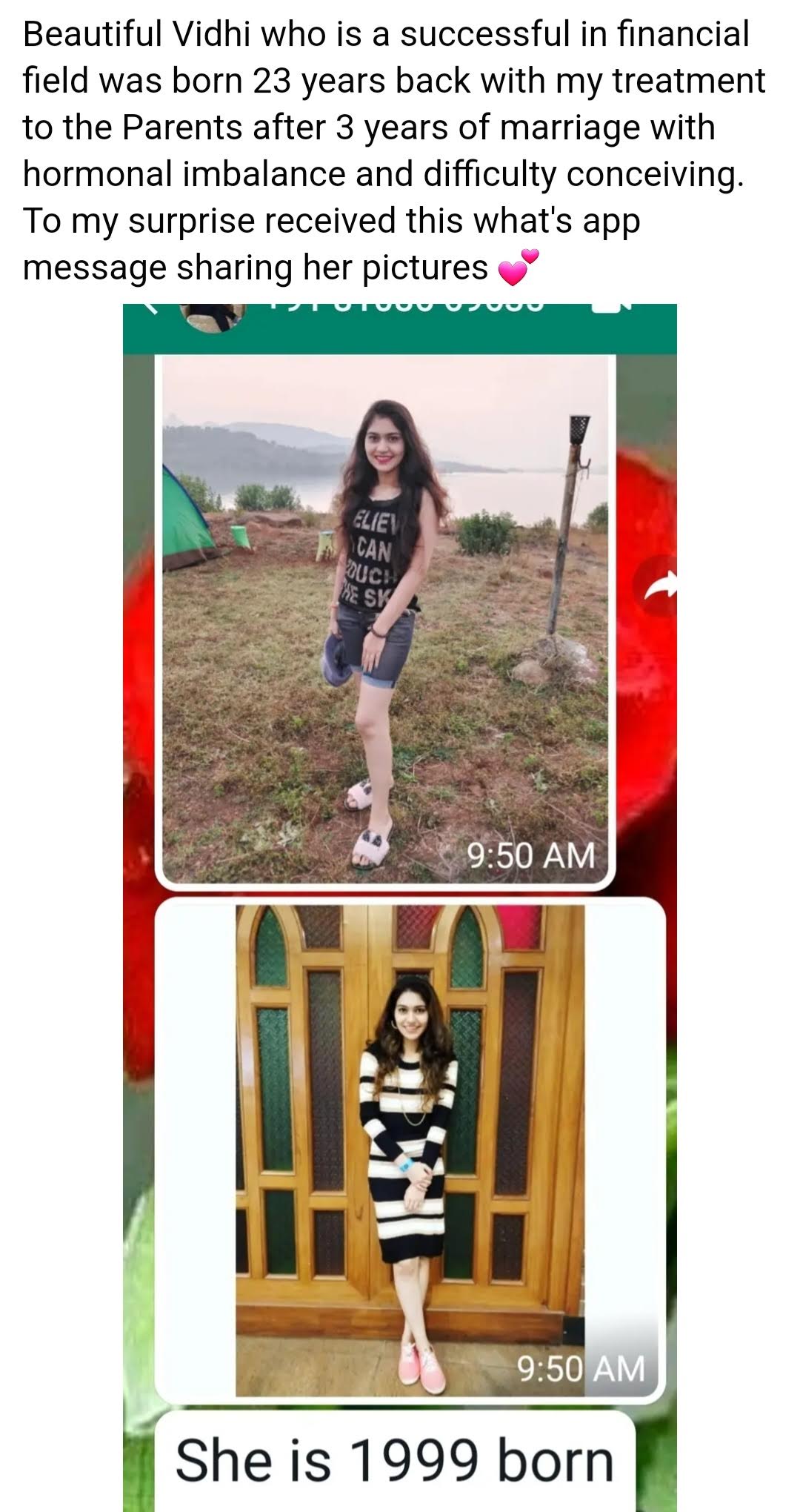 Vidhi was born after trying for 3 years
