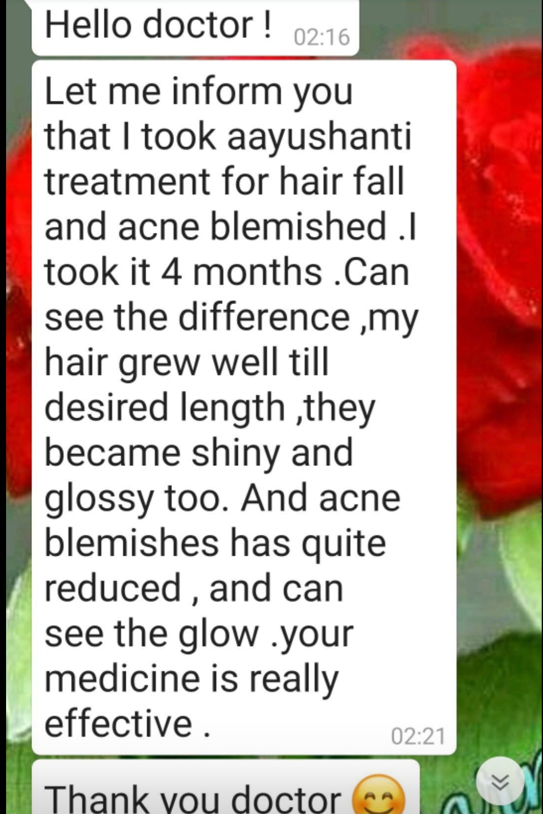 Acne hairfall blemishes