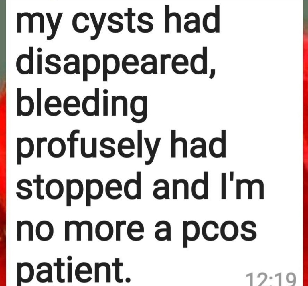 Cyst disappeared